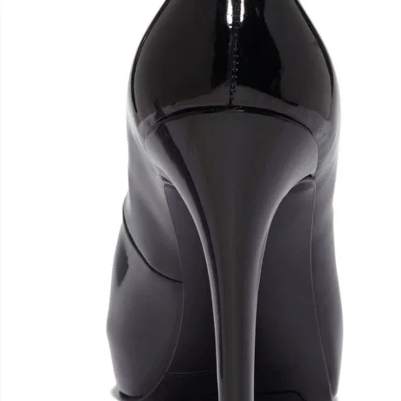 Nine West Glossy Tan Peep-Toe Heels - Picture 8 of 8